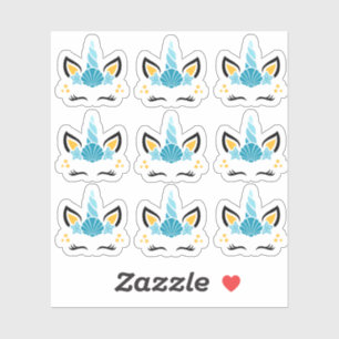 Zeemeermin Zomer Eenhoorn Stickers