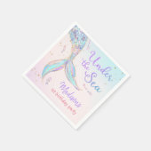 Zeemeermin Zomerzwembad 1e Verjaardagsfeest Servet (Hoek)