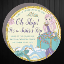 Zeemeermin zusters reis cruise stateroom deur mark