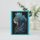 ZEEMEERMIN ZWART #2 BRIEFKAART (Staand voorkant)
