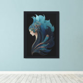 ZEEMEERMIN ZWART #2 CANVAS AFDRUK (Insitu (Houten vloer))