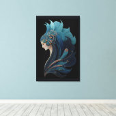 ZEEMEERMIN ZWART #2 CANVAS AFDRUK (Insitu (Houten vloer))