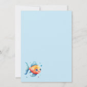 Zeemeermin Zwart Verjaardag Uitnodiging Feest (Achterkant)