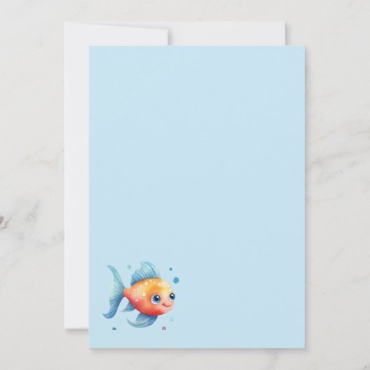 Zeemeermin Zwart Verjaardag Uitnodiging Feest (Achterkant)