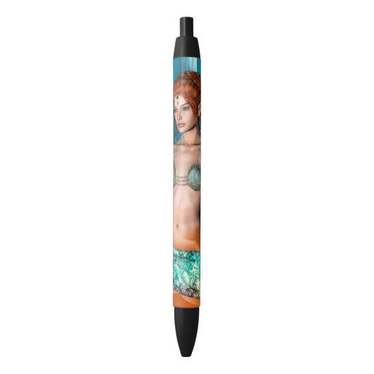 Zeemeermin Zwarte Inkt Pen (Voorkant Verticaal)