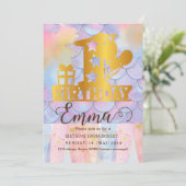 Zeemeermin Zwembad Party Roze Zeemeermin een verja Kaart (Staand voorkant)