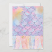 Zeemeermin Zwembad Party Roze Zeemeermin een verja Kaart (Achterkant)