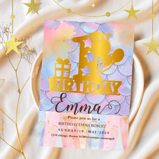 Zeemeermin Zwembad Party Roze Zeemeermin een verja Kaart