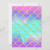 Zeemeermin Zwembad Party Roze Zeemeermin verjaarda Kaart (Achterkant)