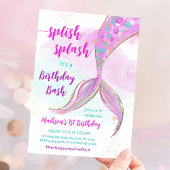 Zeemeermin Zwembad Party Verjaardag Kaart