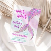 Zeemeermin Zwembad Party Verjaardag Kaart