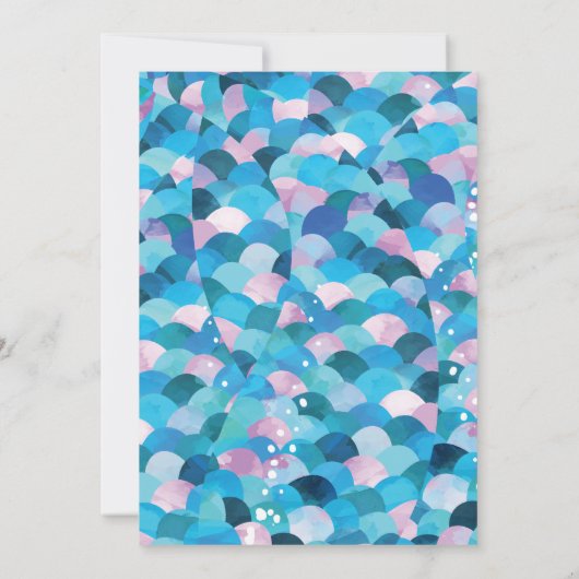 Zeemeermin Zwembad Party Verjaardag uitnodiging (Achterkant)