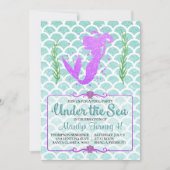 Zeemeermin Zwembad Party Verjaardag uitnodiging (Voorkant)