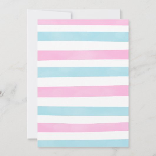 Zeemeermin & Zwembad Verjaardagsuitnodiging Kaart (Achterkant)