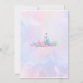 Zeemeermin Zwembad Verjaardagsuitnodiging onder Ze Kaart (Achterkant)