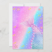 Zeemeermin Zwembad zee Party paarse Verjaardag Bri Kaart (Achterkant)