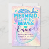 Zeemeermin Zwembad zee Party Roze Verjaardags Brig Kaart (Voorkant)