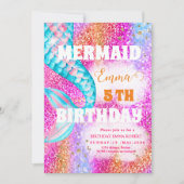 Zeemeermin Zwembad zee Party Roze Verjaardags Brig Kaart (Voorkant)