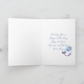 Zeemeermin Zwemmen met een Volle Maan Strand Verja Kaart (Binnen)