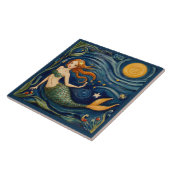 Zeemeermin zwemmen onderwater Zee oceaan sprookje Tegeltje (Zijkant)