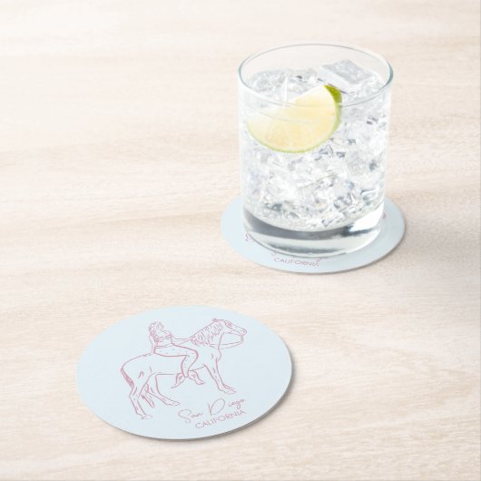 Zeemeerminafbeelding Ronde Kartonnen Onderzetter (Insitu)