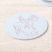 Zeemeerminafbeelding Ronde Kartonnen Onderzetter (Gebogen)