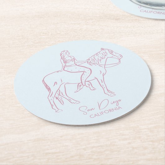 Zeemeerminafbeelding Ronde Kartonnen Onderzetter (Gebogen)