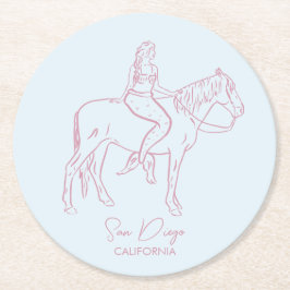 Zeemeerminafbeelding Ronde Kartonnen Onderzetter