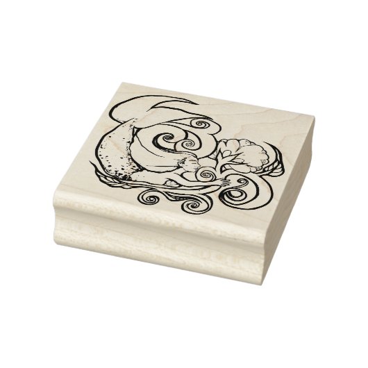 Zeemeerminbloem Rubberstempel (Stempel)