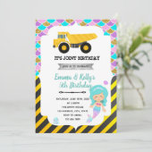 Zeemeerminconstructie gezamenlijke partij Uitnodig Kaart (Staand voorkant)