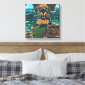 ZEEMEERMINDADELHOND CANVAS AFDRUK (Insitu (Slaapkamer))