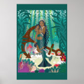 Zeemeerminfamilie (bruine huid en ogen) poster (Voorkant)