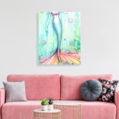 Zeemeerminfantasie 'Bubbles' door Molly Harrison Canvas Afdruk (Insitu (Woonkamer))