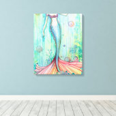 Zeemeerminfantasie 'Bubbles' door Molly Harrison Canvas Afdruk (Insitu (Houten vloer))