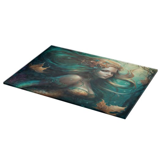 Zeemeerminglas snijplank (Hoek)