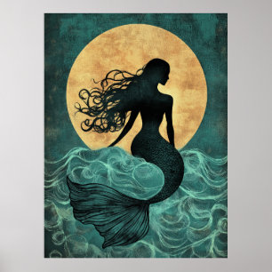 Zeemeerminillustratie Poster