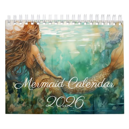 Zeemeerminkalender, 2025 Kalender, Zeemeermin Kalender (Hoes)