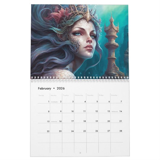 Zeemeerminkalender Kalender (Feb 2026)