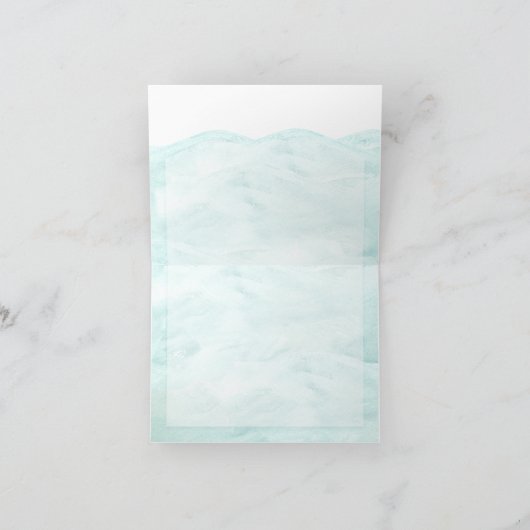 Zeemeerminkseizoen - Ocean Waves Zee Glass Bedankkaart (Binnen)