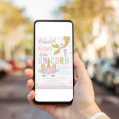 Zeemeerminkusjes & eenhoorn wenst verjaardag kaart