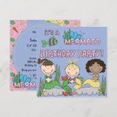 Zeemeerminnaars (Afrikaans-Amerikaans meisje) Kaart (Voorkant / Achterkant)