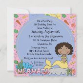 Zeemeerminnaars (Afrikaans-Amerikaans meisje) Kaart (Achterkant)