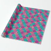Zeemeerminnaars Glitter Violet Fuchsia Blauwgroen  Cadeaupapier (Uitgerold)