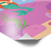 Zeemeerminnaars in de kinderkamer van het zee foto afdruk (Hoek)