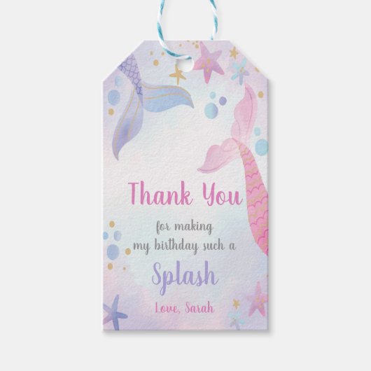 Zeemeerminnelijke aarten op feestdag Labels Cadeaulabel (Voorkant)