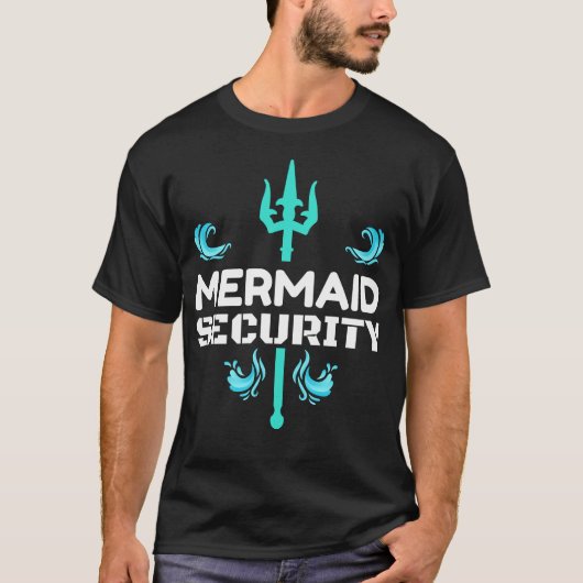 Zeemeerminnelijke beveiliging Birthday Gift Swimme T-shirt (Voorkant)