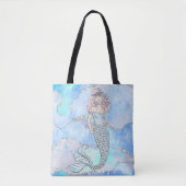 Zeemeerminnelijke mooie oceaanblauw Blauwgroen mei Tote Bag (Voorkant)