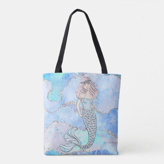 Zeemeerminnelijke mooie oceaanblauw Blauwgroen mei Tote Bag (Achterkant)