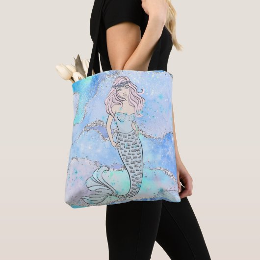 Zeemeerminnelijke mooie oceaanblauw Blauwgroen mei Tote Bag (Dichtbij)
