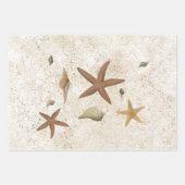Zeemeerminnelijke zeeschok Beach Starfish Decoupa Inpakpapier Vel (Voorkant 3)